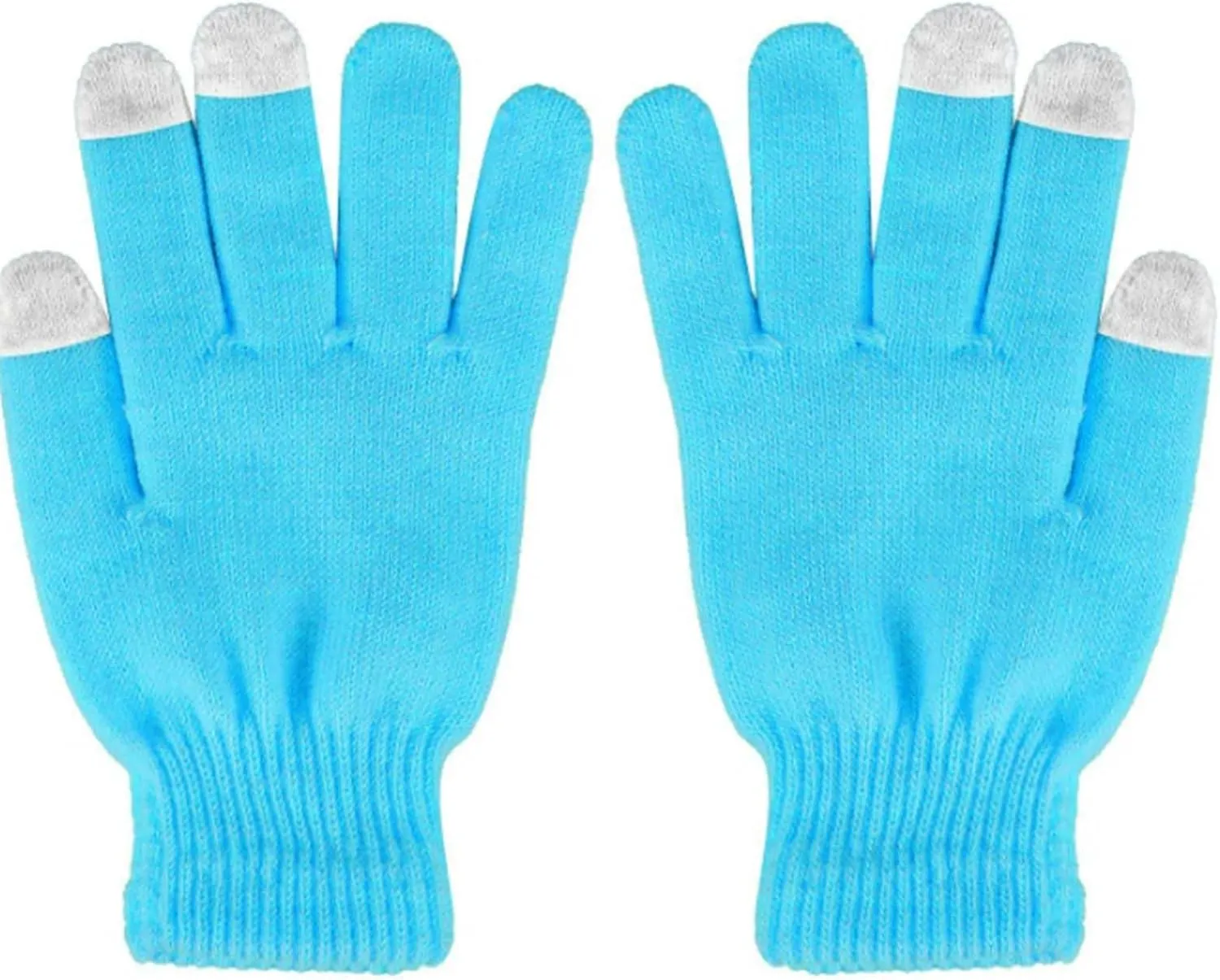 Winter Knit Gloves for Men and Women, Unisex Winter Knit Gloves, Touchscreen Outdoor Windproof Cycling Skiing Warm, Blue
