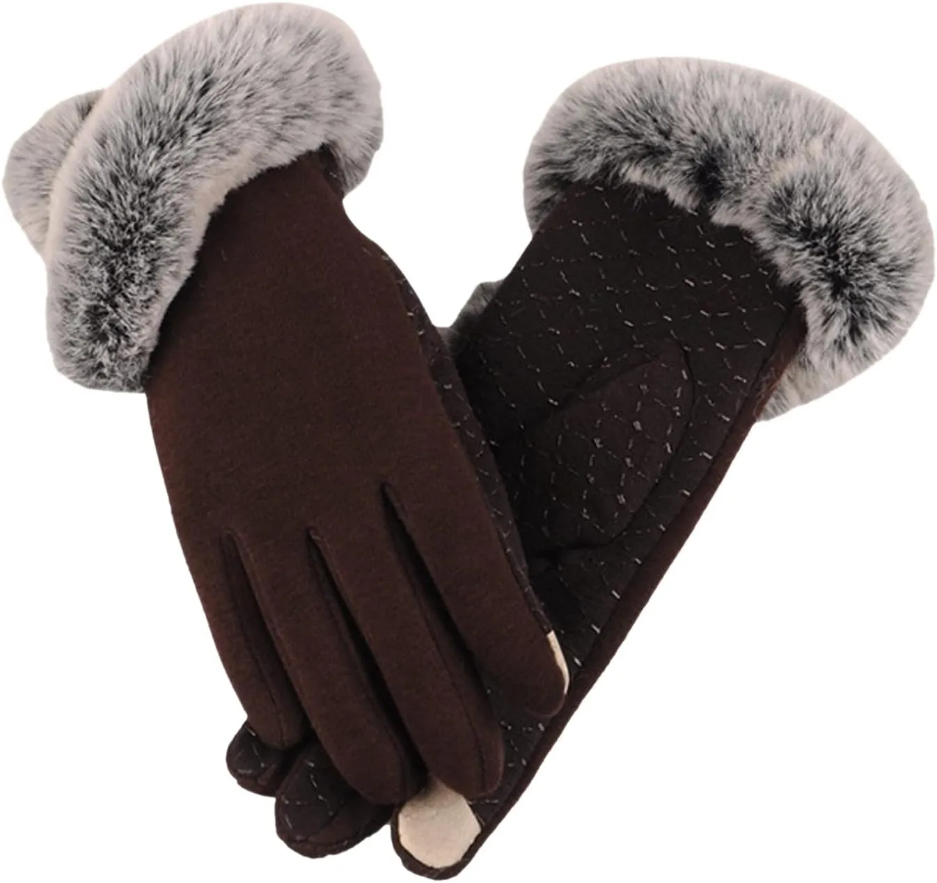 Womens Winter Gloves Women's Winter Touchscreen Gloves Winter Gloves for Women Elastic Cuff Knit Gloves for Cold Weather