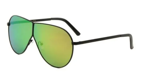 XL Oversized Split Shield Retro Aviator Sunglasses