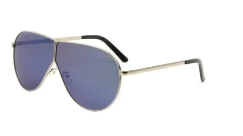 XL Oversized Split Shield Retro Aviator Sunglasses