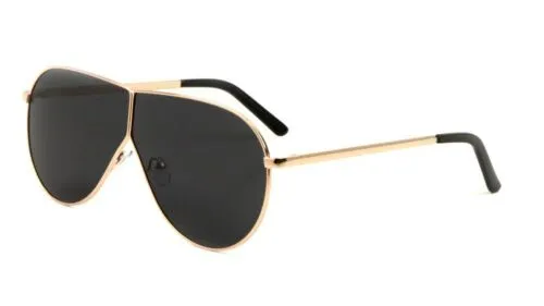 XL Oversized Split Shield Retro Aviator Sunglasses